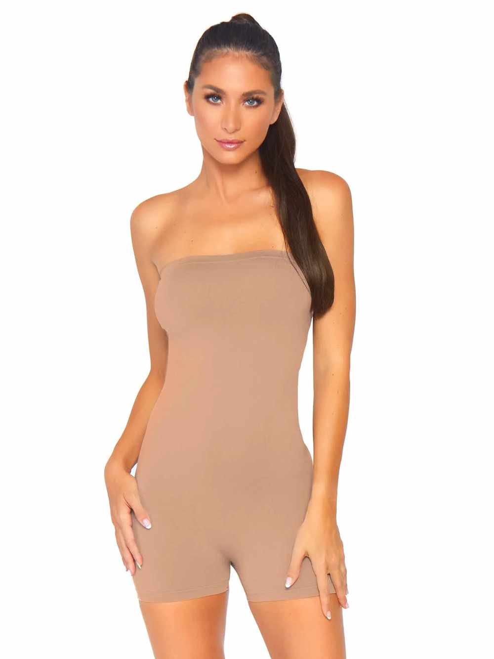 leg Avenue - Naked Base Romper - BEIGE